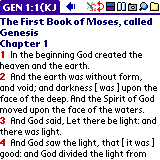 Here is a sample shot of Bible+ featuring Genesis 1.